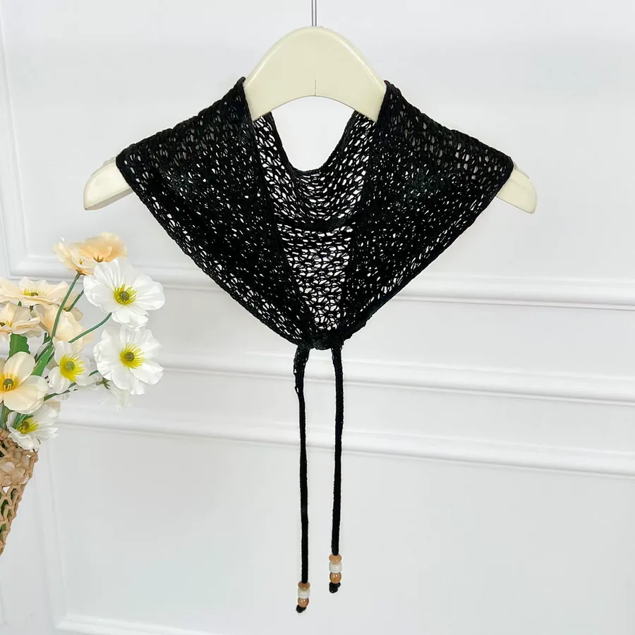 Knitted Triangle Scarf view 7