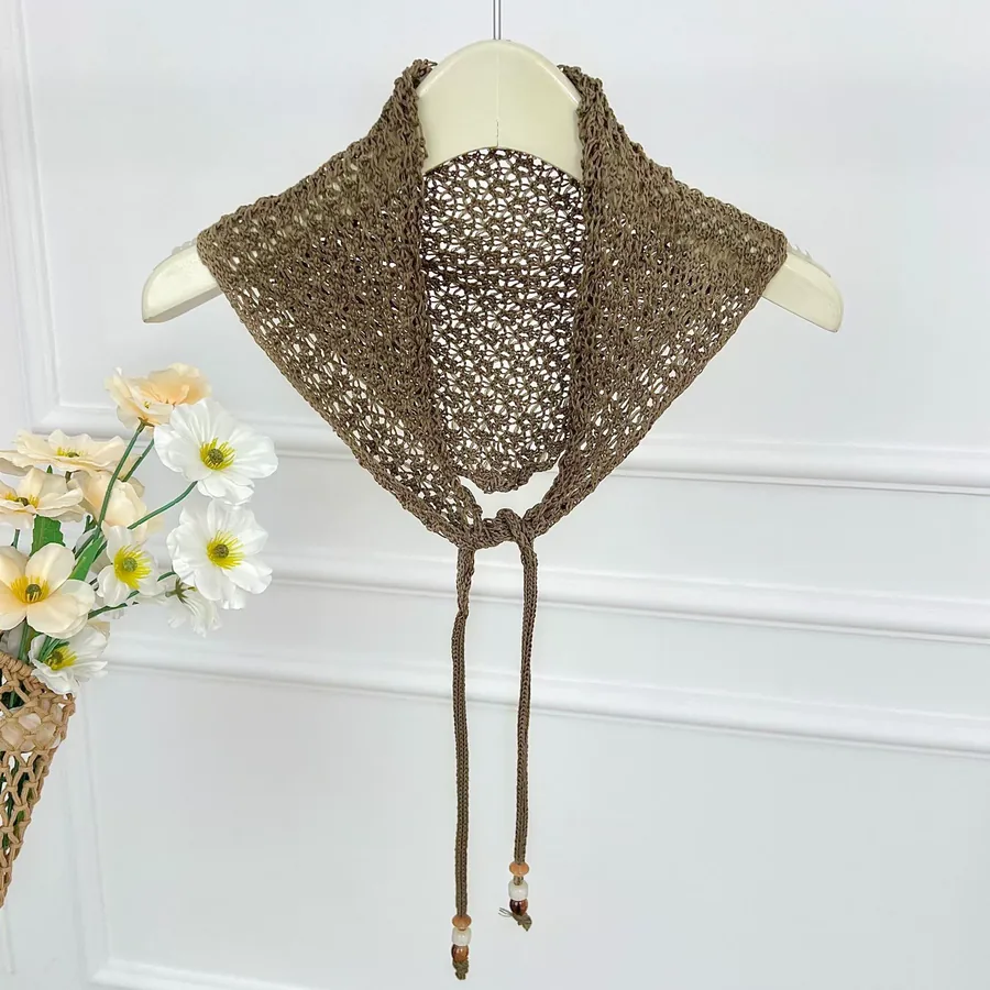 Knitted Triangle Scarf view 10