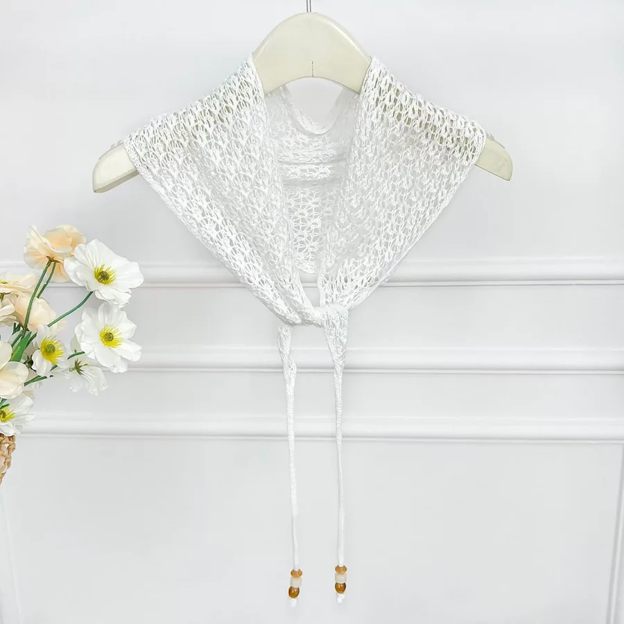 Knitted Triangle Scarf view 11