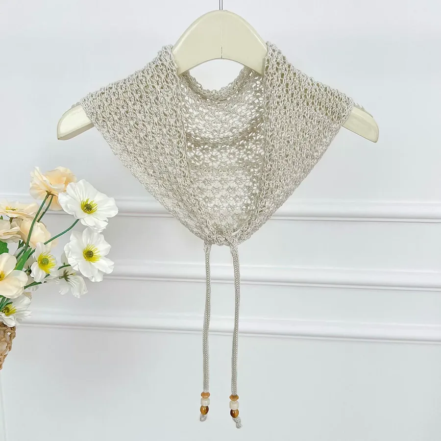 Knitted Triangle Scarf view 12