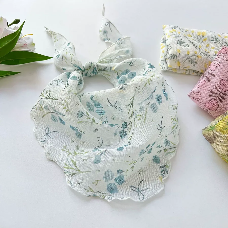 Vintage Floral Triangle Scarf view 3