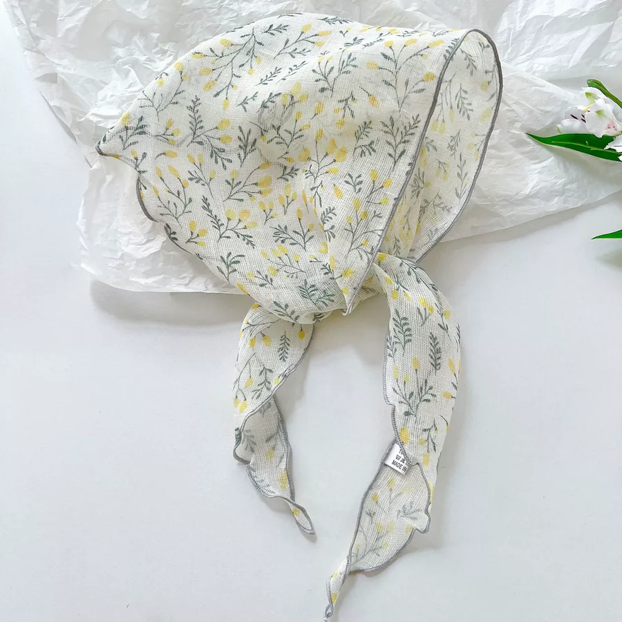 Vintage Floral Triangle Scarf view 7