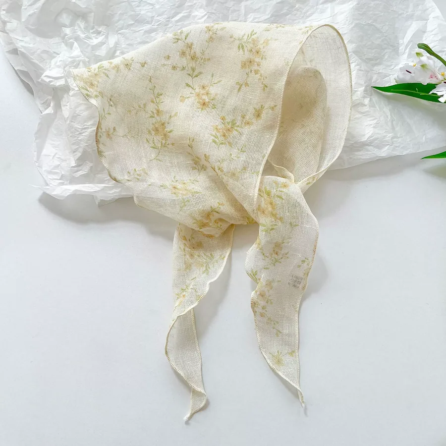 Vintage Floral Triangle Scarf view 8