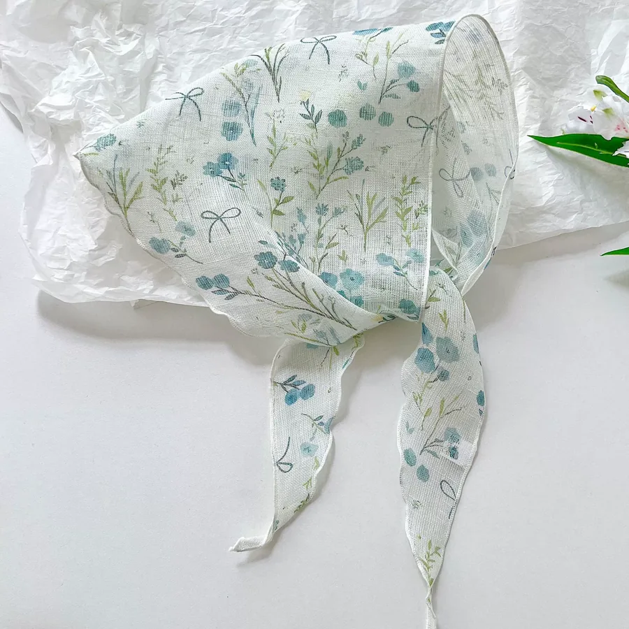 Vintage Floral Triangle Scarf view 10