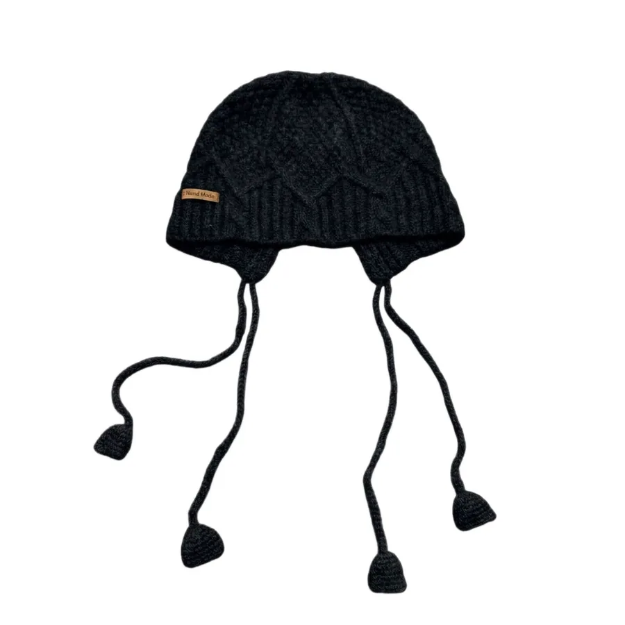 Thick Knit Beanie Hat view 5