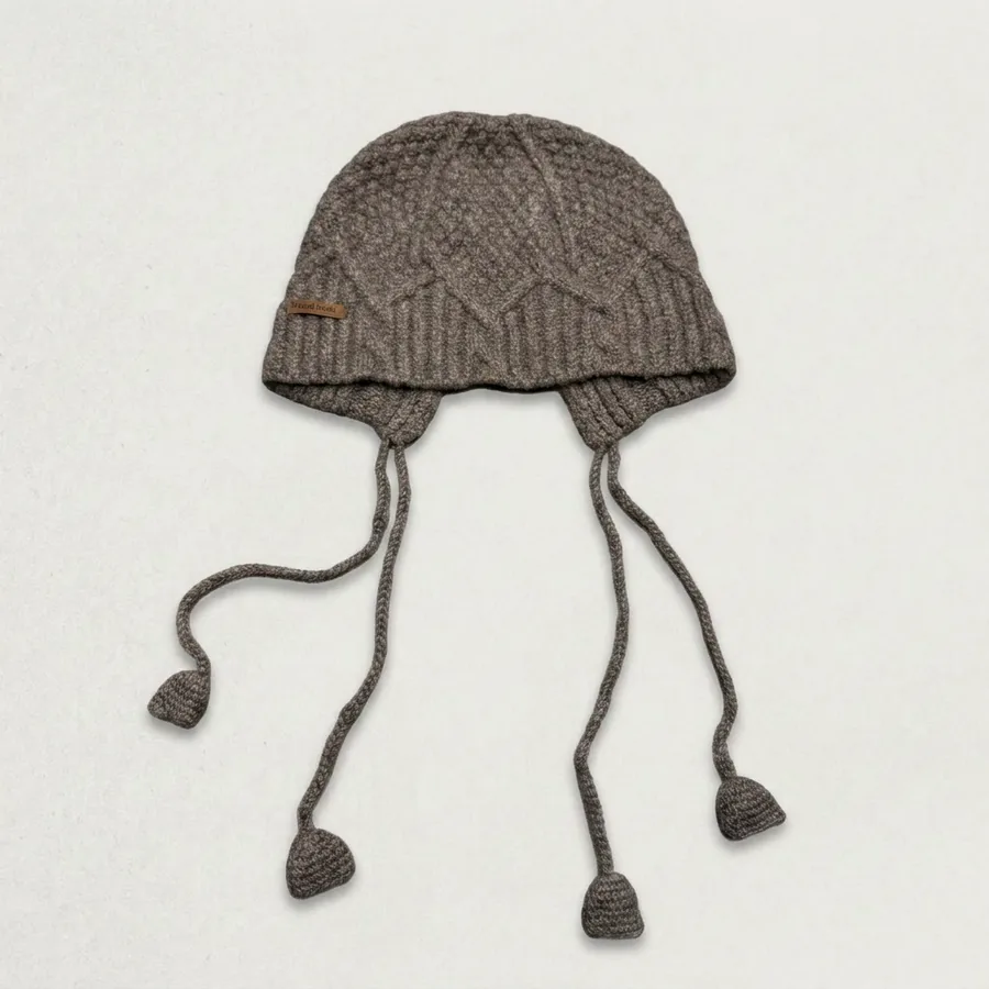Thick Knit Beanie Hat view 8