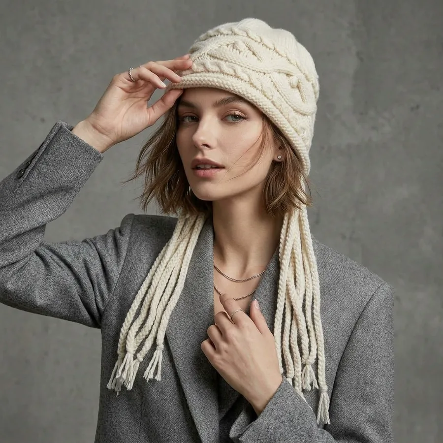 Jellyfish Knit Beanie Hat view 2
