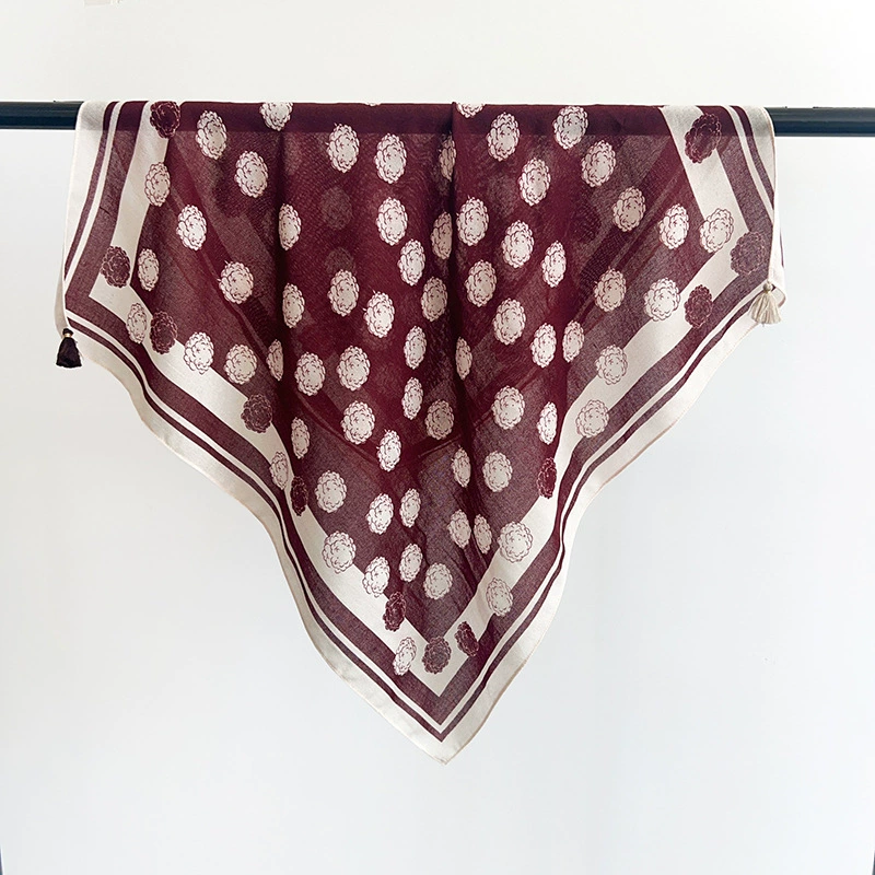 Retro Fringed Square Scarf view 2