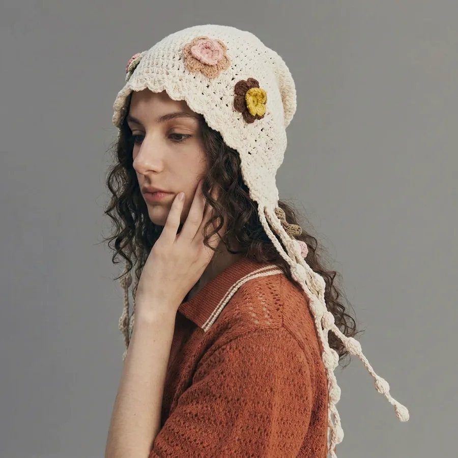 Wool Blend Knit Beanie Hat