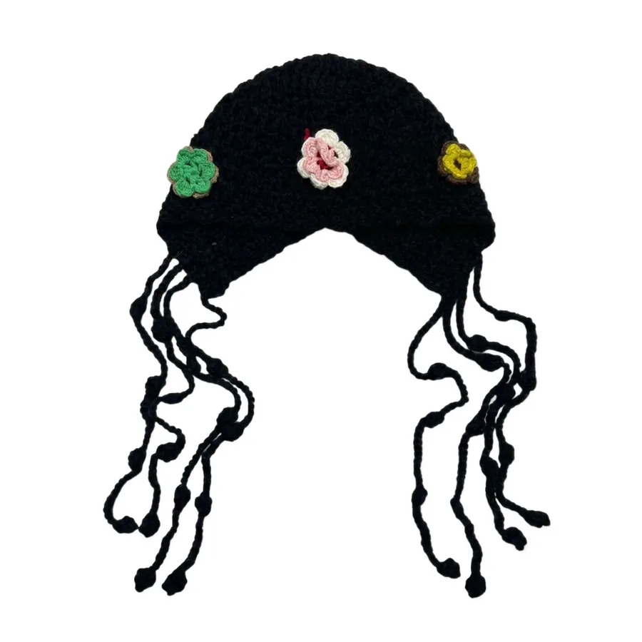 Wool Blend Knit Beanie Hat view 5