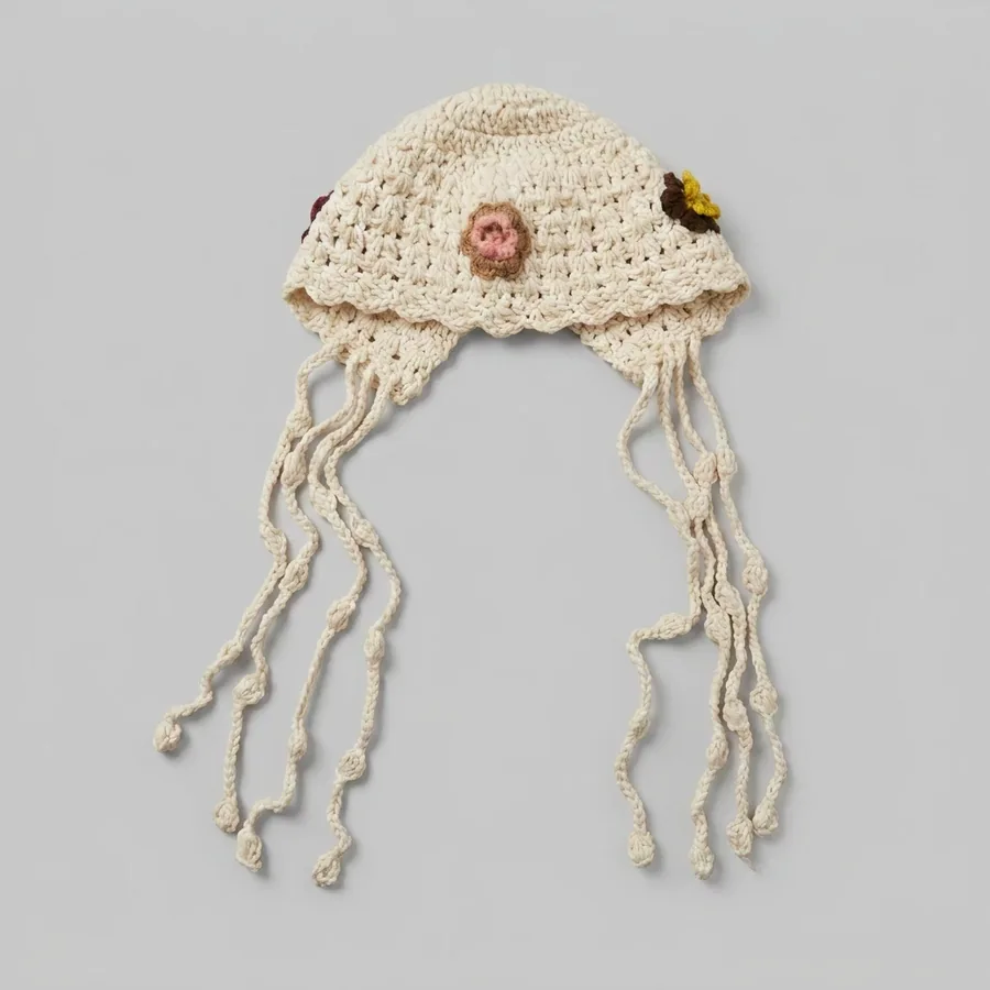 Wool Blend Knit Beanie Hat view 6