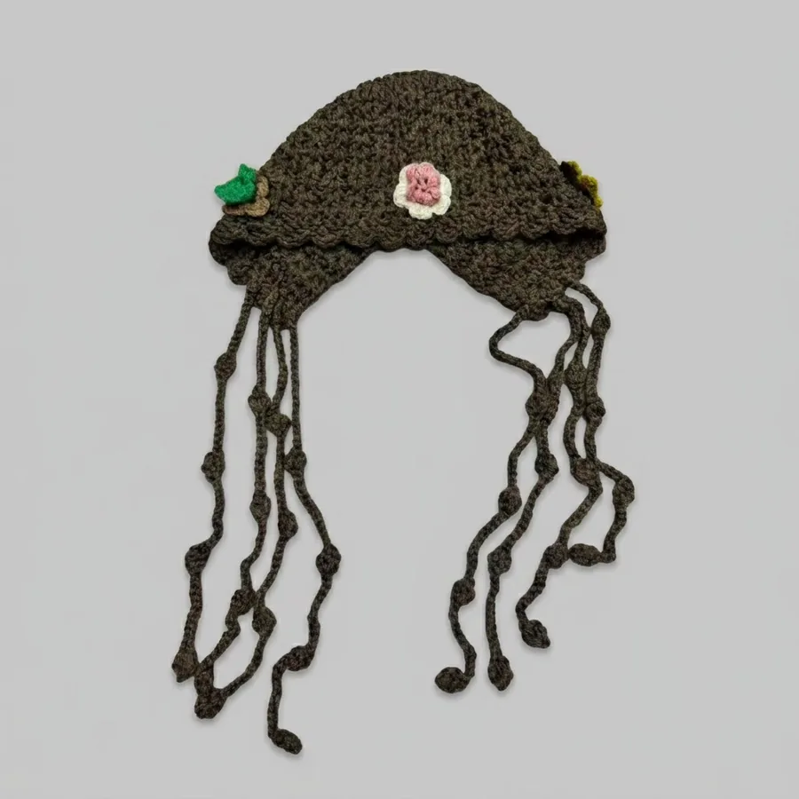 Wool Blend Knit Beanie Hat view 7