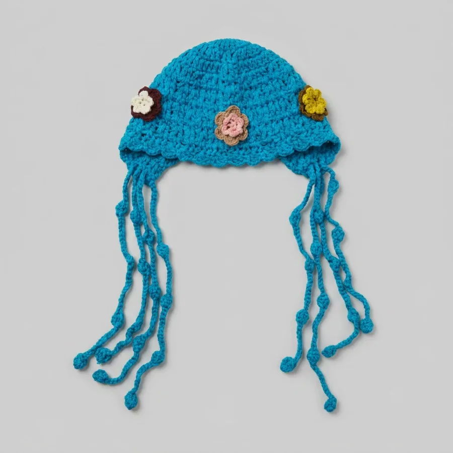 Wool Blend Knit Beanie Hat view 8