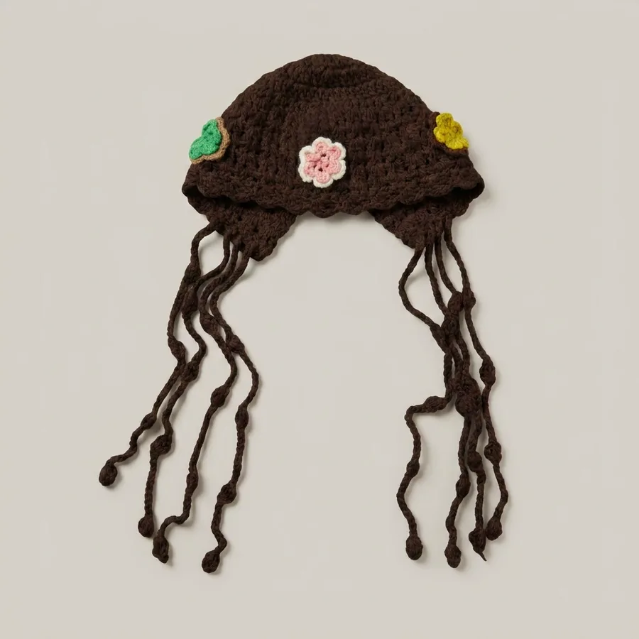 Wool Blend Knit Beanie Hat view 9