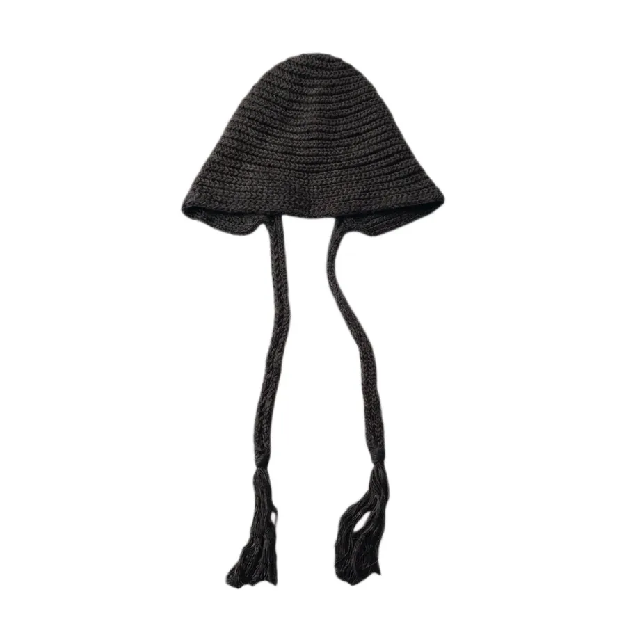Wool Blend Knit Beanie Hat view 5