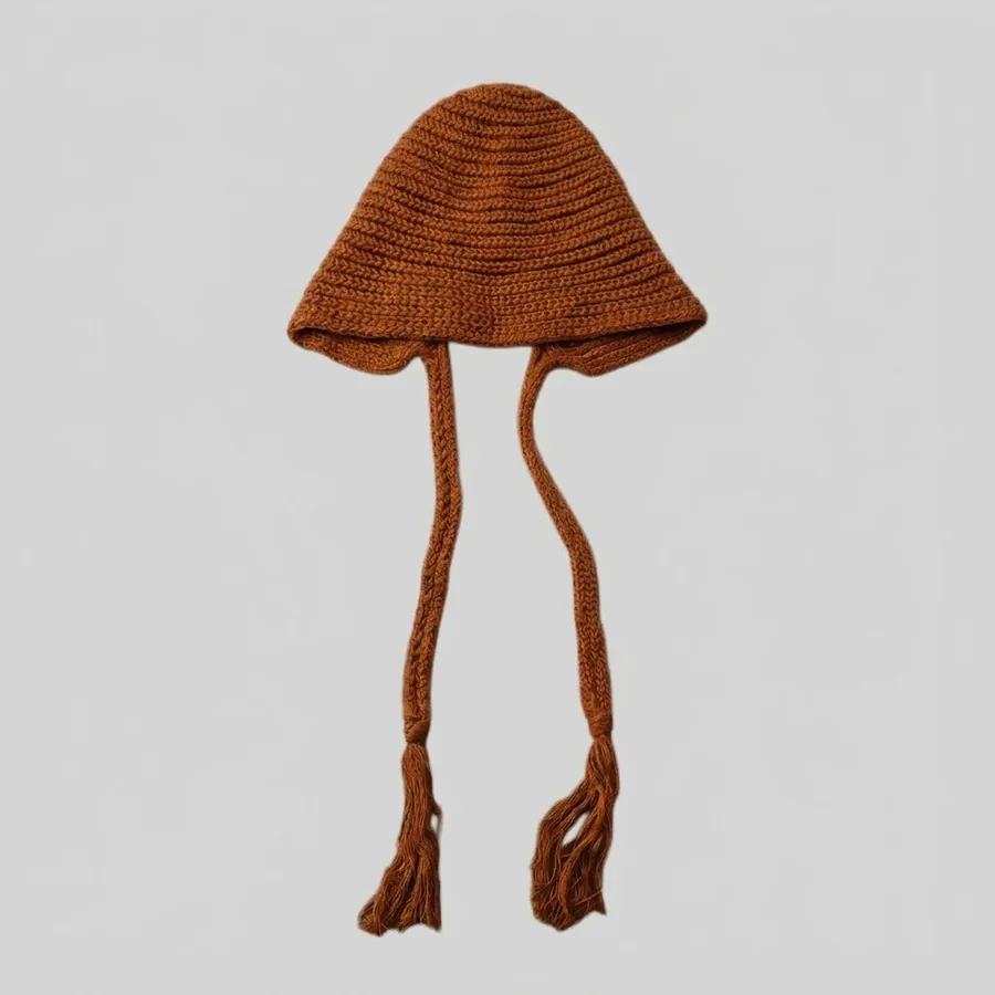 Wool Blend Knit Beanie Hat view 8