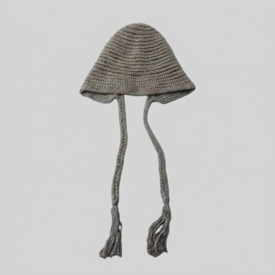 Wool Blend Knit Beanie Hat view 9