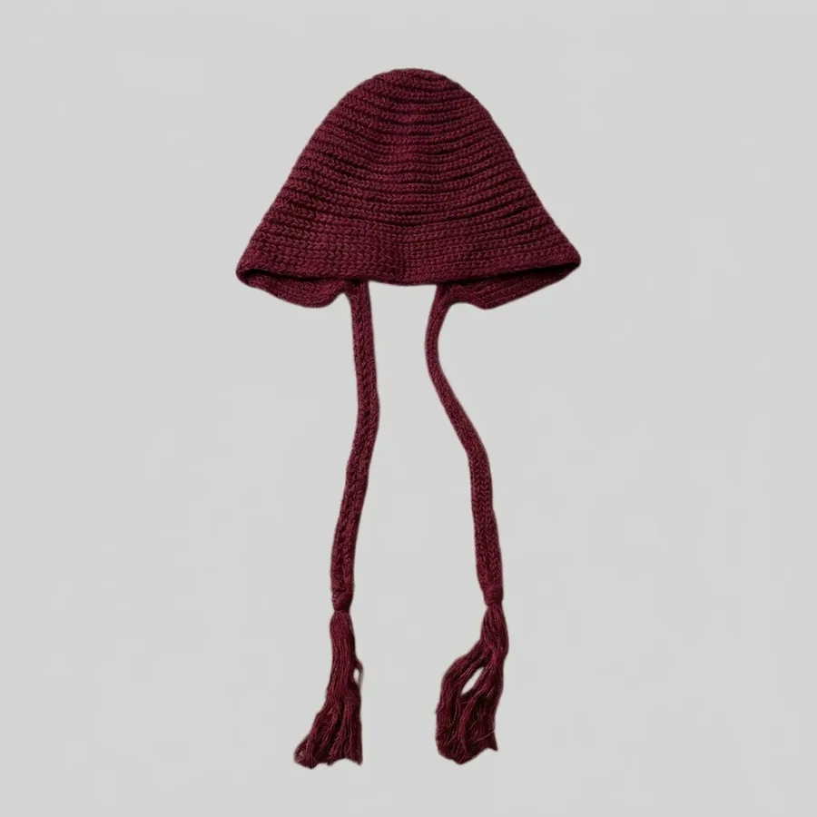 Wool Blend Knit Beanie Hat view 11