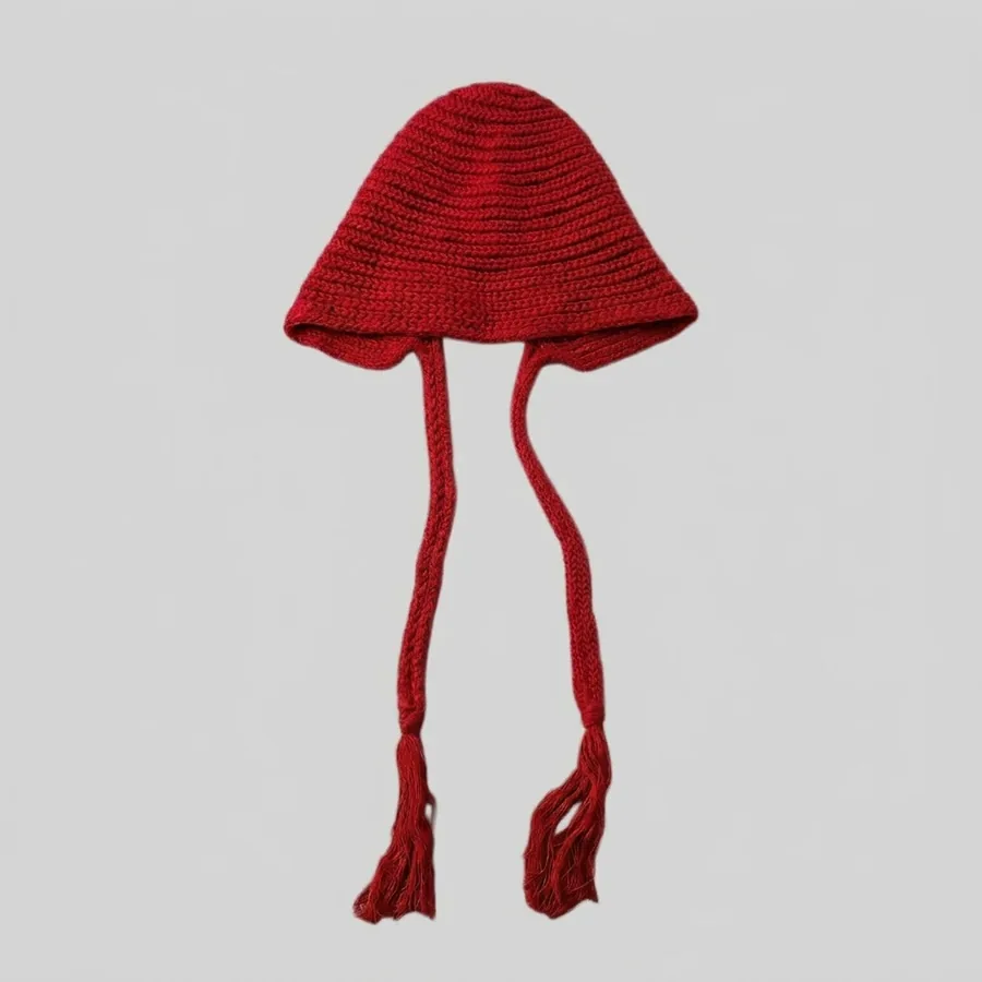 Wool Blend Knit Beanie Hat view 12