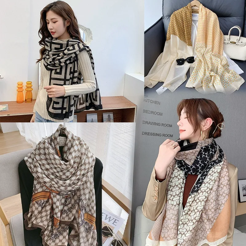 Cotton Linen Winter Scarf