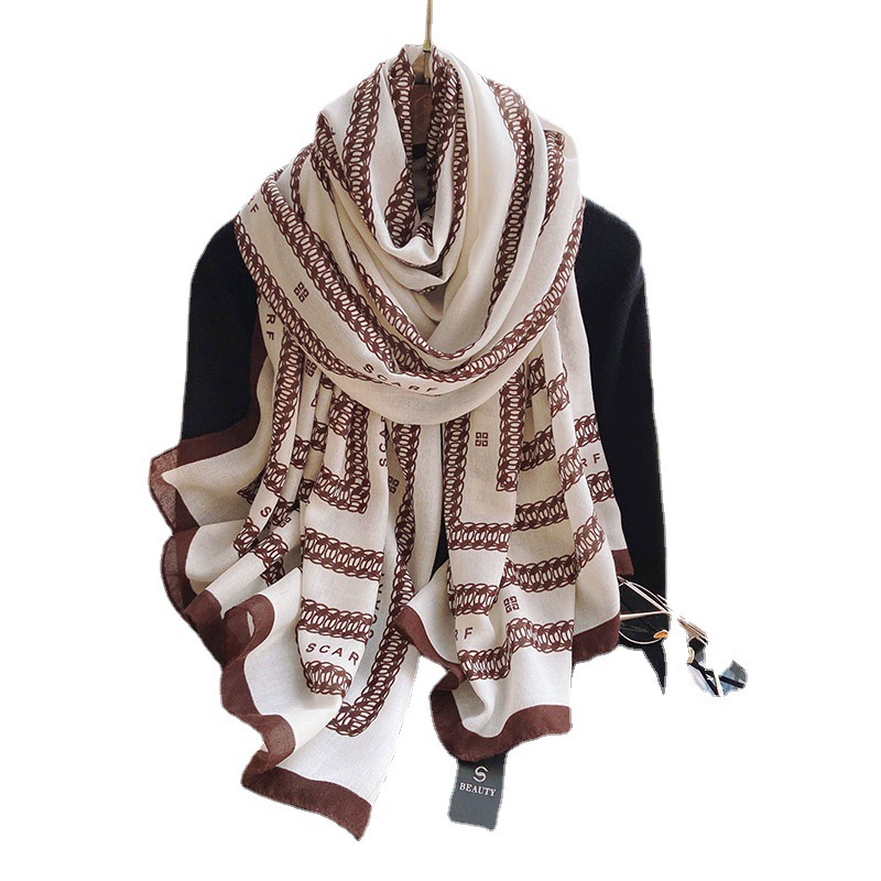 Cotton Linen Winter Scarf view 4