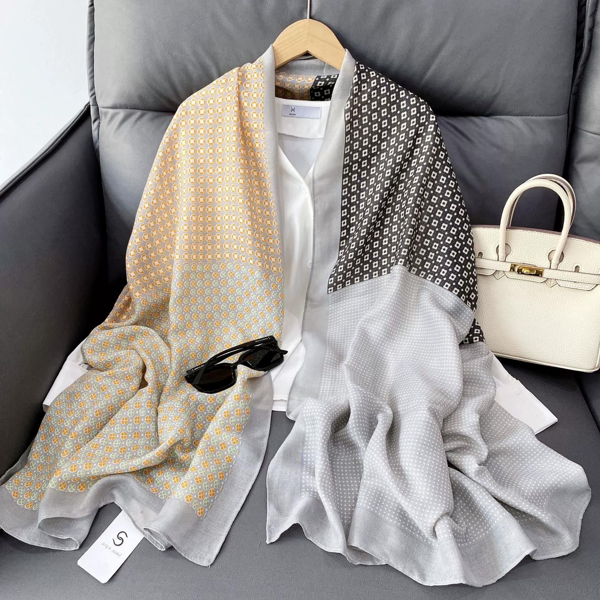 Cotton Linen Winter Scarf view 6