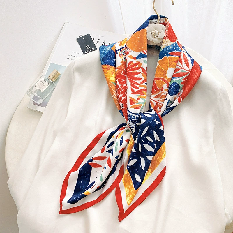 Ink Print Silk Square Scarf view 3