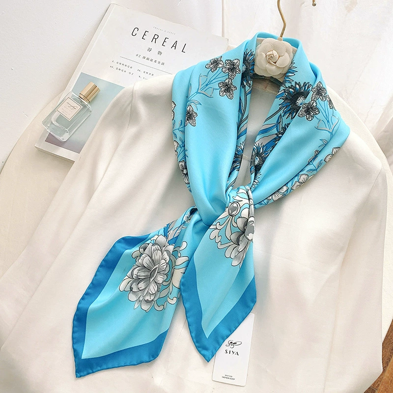 Ink Print Silk Square Scarf view 10