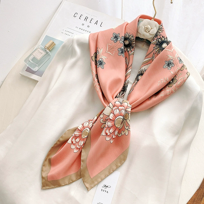 Ink Print Silk Square Scarf view 11