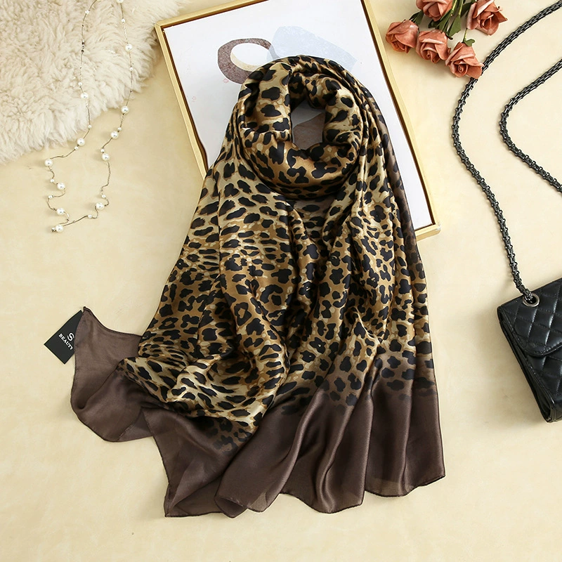 Leopard Print Long Scarf view 3
