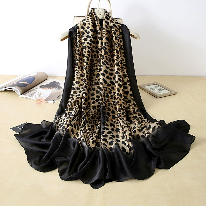 Leopard Print Long Scarf view 4