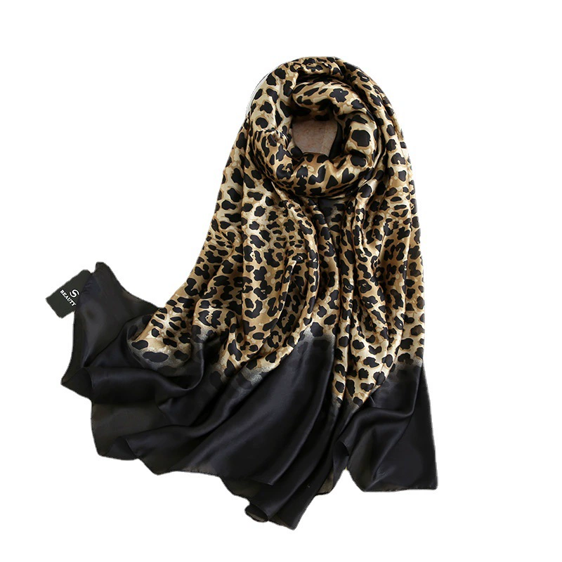 Leopard Print Long Scarf view 5
