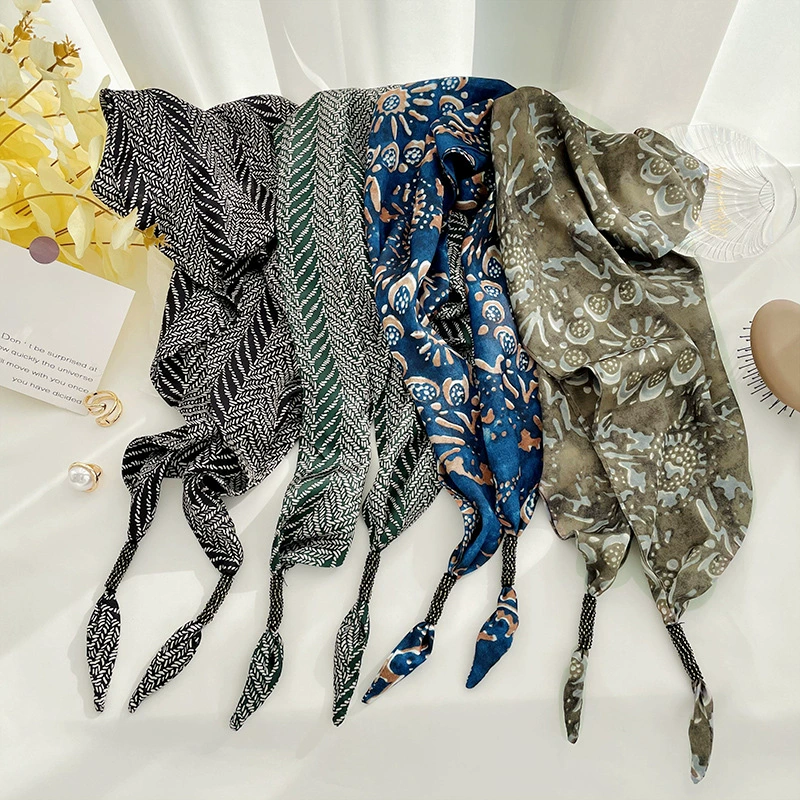 Faux Silk Triangle Scarf