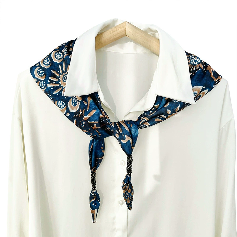 Faux Silk Triangle Scarf view 5