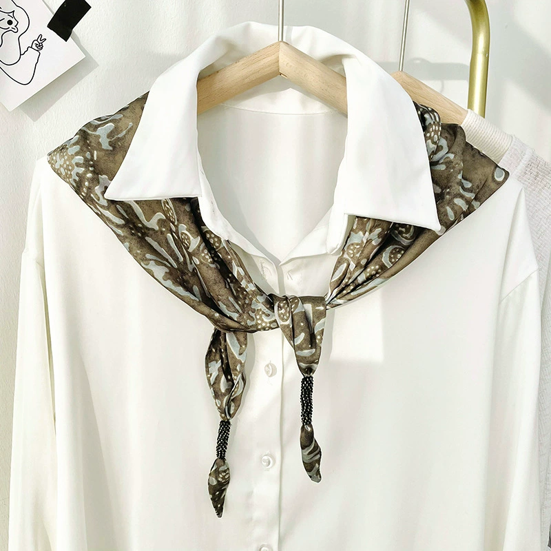 Faux Silk Triangle Scarf view 6