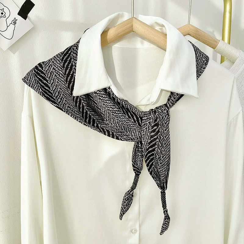 Faux Silk Triangle Scarf view 8