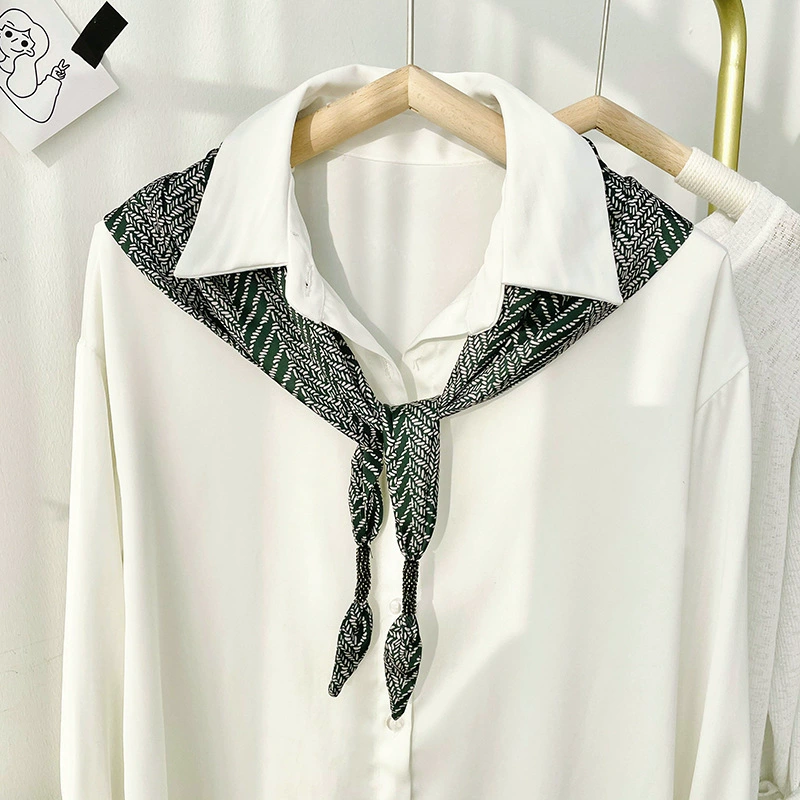 Faux Silk Triangle Scarf view 9
