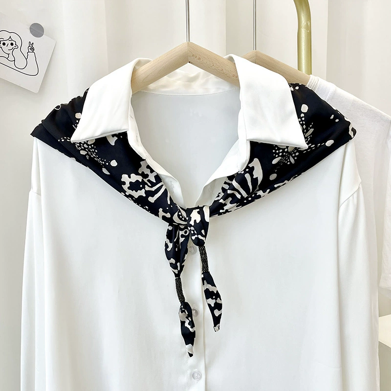 Faux Silk Triangle Scarf view 10