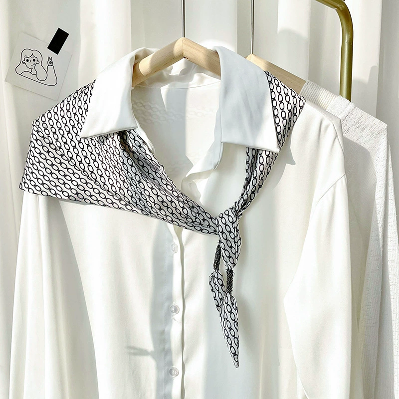 Faux Silk Triangle Scarf view 11