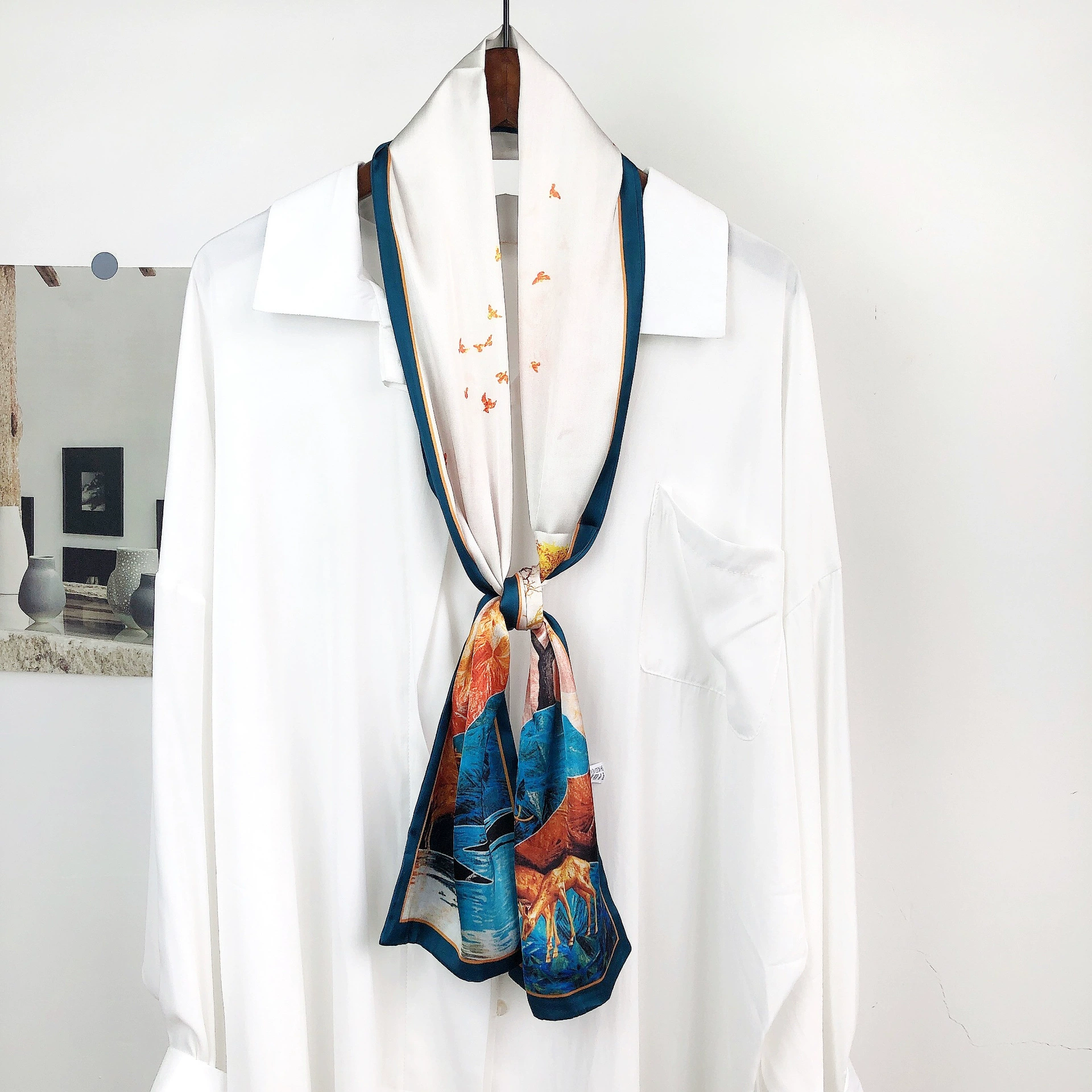 Ink Print Twilly Scarf view 8