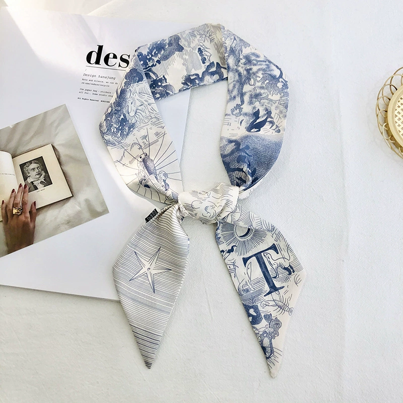 Letter Print Twilly Scarf view 4