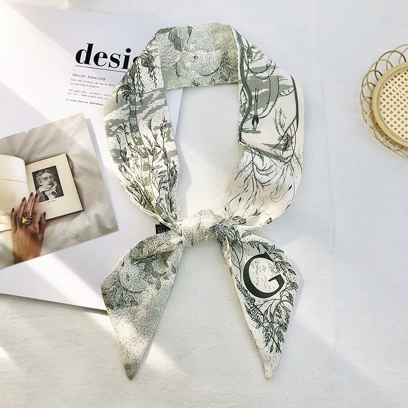 Letter Print Twilly Scarf view 12
