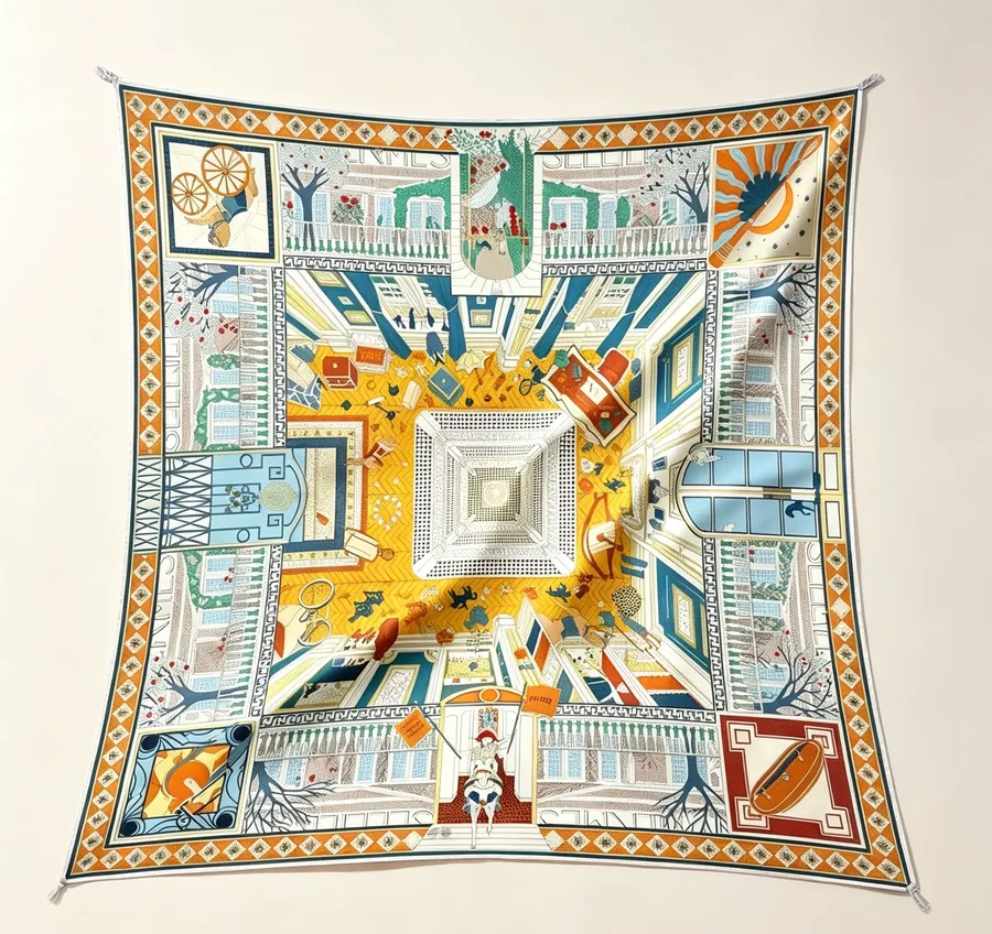 Square Silk Scarf view 2