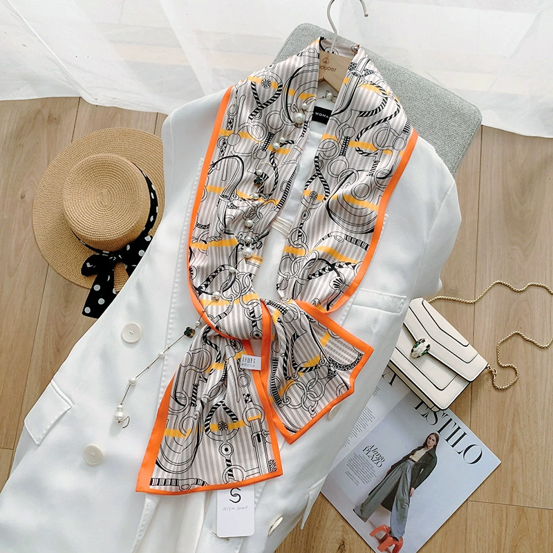 Double-Layer Long Twilly Scarf view 3