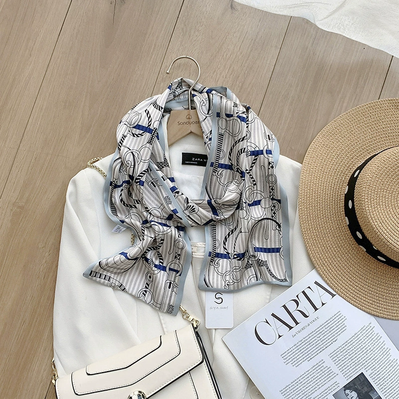 Double-Layer Long Twilly Scarf view 4