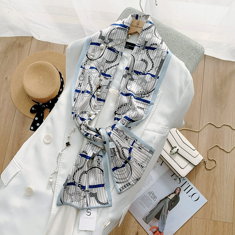 Double-Layer Long Twilly Scarf view 6