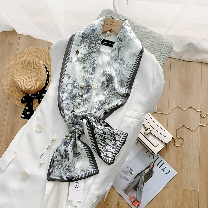 Double-Layer Long Twilly Scarf view 7