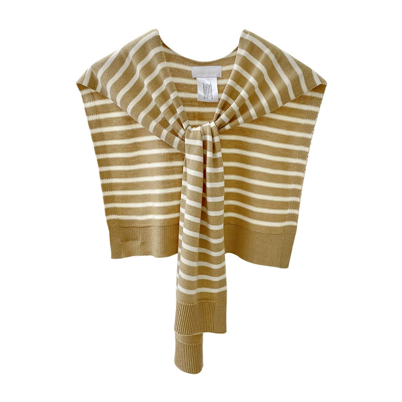 Striped Knitted Capelet view 5