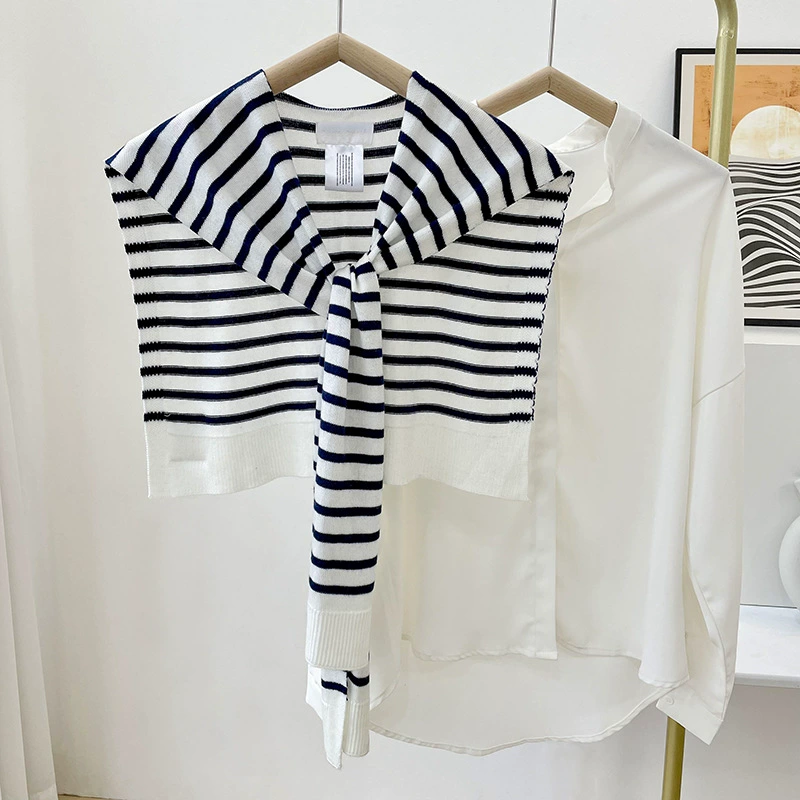 Striped Knitted Capelet view 6
