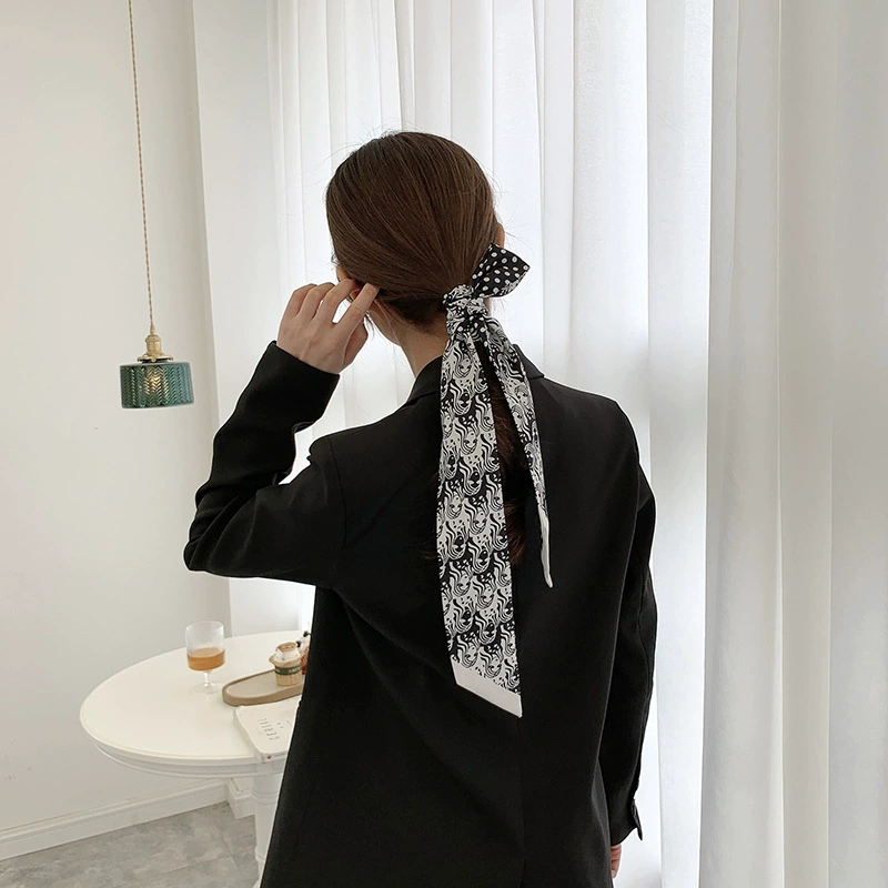 Houndstooth Print Twilly Scarf view 6